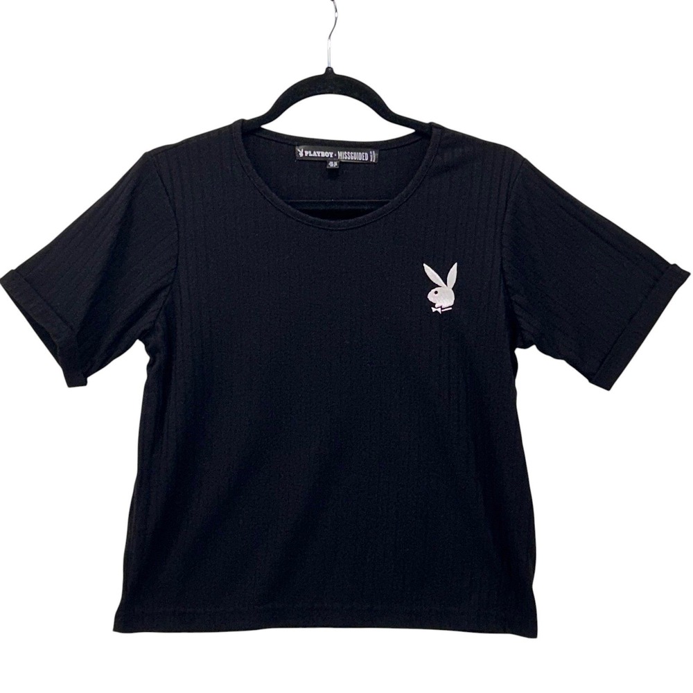Playboy Missguided Shirt 6 Streetwear Cropped‎ Logo Spellout Statement Y2k